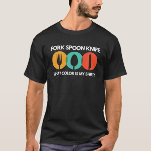 Camiseta Cuchara de horquilla divertida Cuña ¿Cuál es mi co