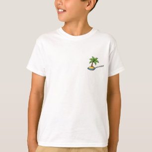 Camiseta Cuchara de isla de palma tropical para niños