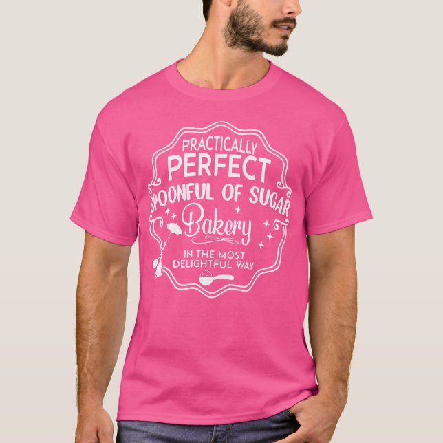 Camiseta Cucharada De Azúcar Prácticamente Perfecta Ninera  (Anverso)