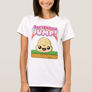 Camiseta Cucharada de Vainilla con Salto de Helado Texto