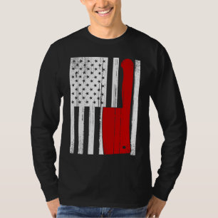 Camiseta Cuchilla de Carnicero Vintage Bandera EEUU Carnice