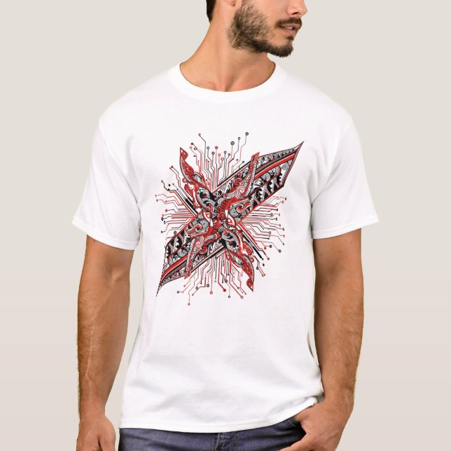 Camiseta Cuchilla Tribal Digital (Anverso)