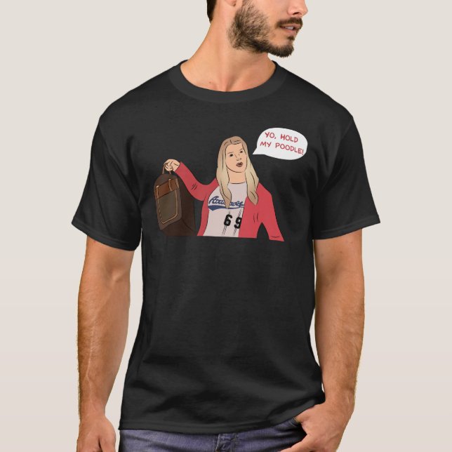 Camiseta Cuchillas blancas sostienen mi caniche (Anverso)