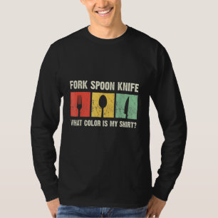 Camiseta Cuchillo de la Cuchara de la horquilla ¿Cuál es el