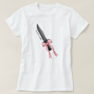 Camiseta Cuchillo de lazo Coquette, soy solo una chica