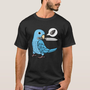 Camiseta Cuchillo Loro Quiere Semillas I Lorito Azul