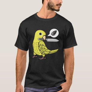 Camiseta Cuchillo Loro Quiere Semillas I Periquito Amarillo
