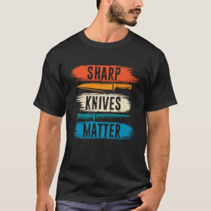 Camiseta Cuchillos agudos Materia Cocina Cocina Cocina Retr