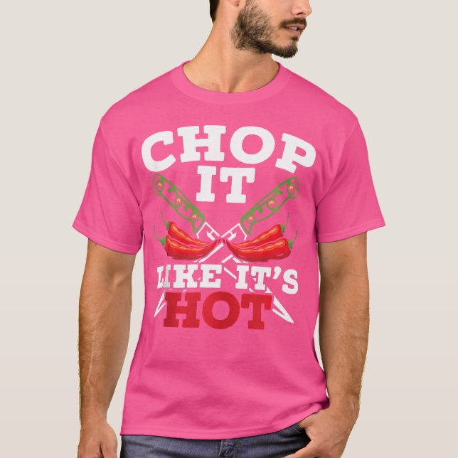 Camiseta Cuchillos de cocina de pimienta caliente (Anverso)
