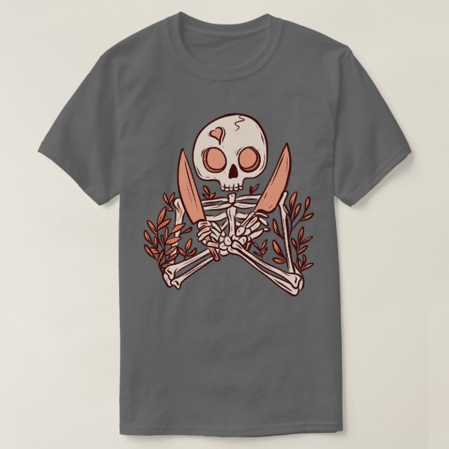Camiseta Cuchillos de esqueleto (Diseño del anverso)