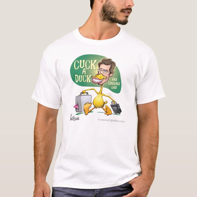 Camiseta Cuck un dibujo animado del pato de la guarnición (Anverso)