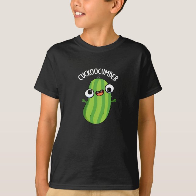 Camiseta Cuckoocumber Funny Veggie Cucumber Pun Dark BG (Anverso)