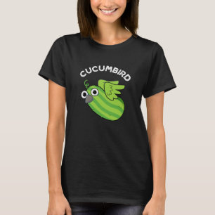 Camiseta Cucumbird Funny Veggie Cucumber Pun Dark BG