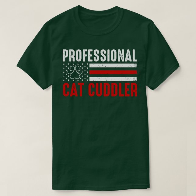Camiseta Cudddler de gato profesional (Diseño del anverso)