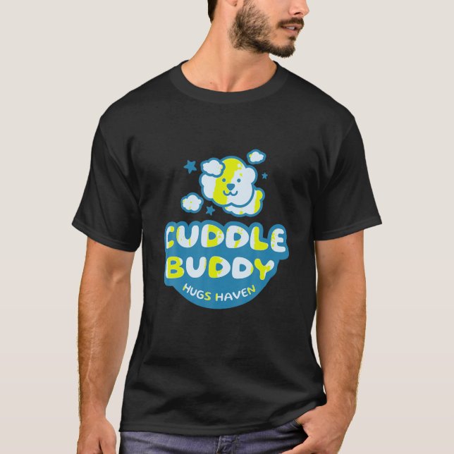 Camiseta Cuddle Buddy Hugs Haven Cuddle Crew Attire para él (Anverso)