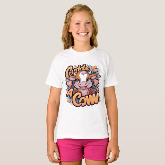 Camiseta Cuddle Cow Tee: Diseño animal acogedor y cuidado
