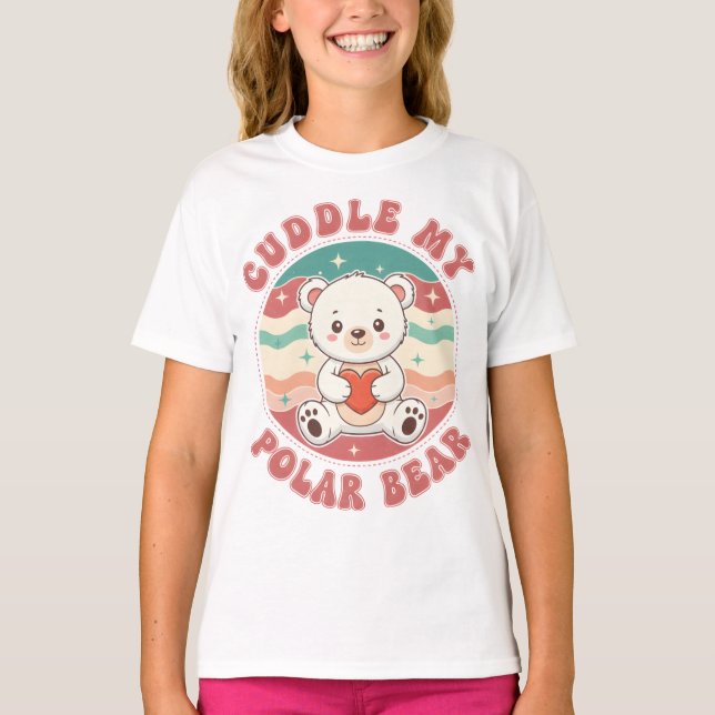 Camiseta Cuddle My Polar Bear Retro (Anverso)