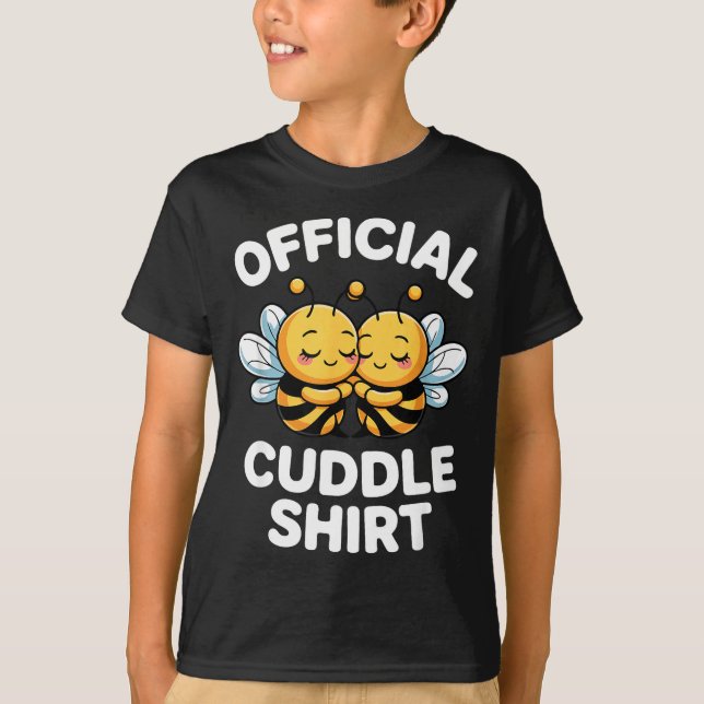Camiseta Cuddle Shirt Cute Bees Funny Cozy Couple  (Anverso)