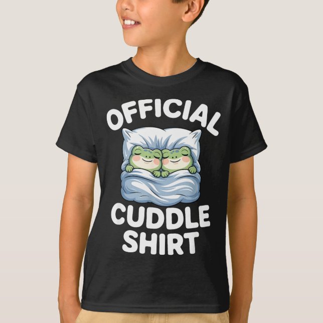 Camiseta Cuddle Shirt Funny Cute Frogs Cozy  (Anverso)