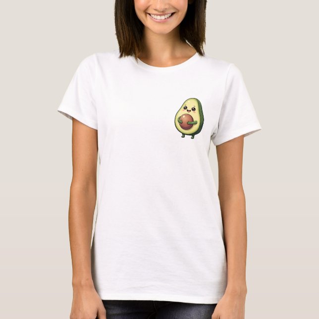 Camiseta Cuddly Avocado Buddy with Big Pit (Anverso)