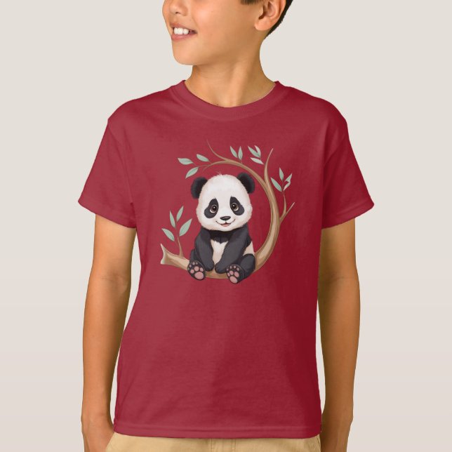 Camiseta Cuddly Baby Panda – Amuleto de rama de ár (Anverso)