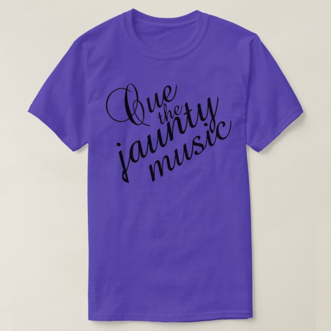 Camiseta Cue la música alegre Caballero Jack Typography 1 (Diseño del anverso)