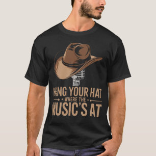 Camiseta Cuelga a tu Gorra donde está la música - música co