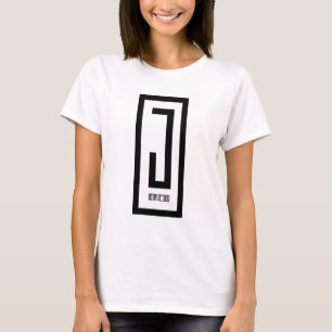 Camiseta cuello barco blanco de las señoras con el logotip