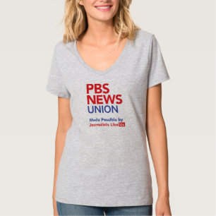 camiseta cuello de tripulación sindical de PBS New
