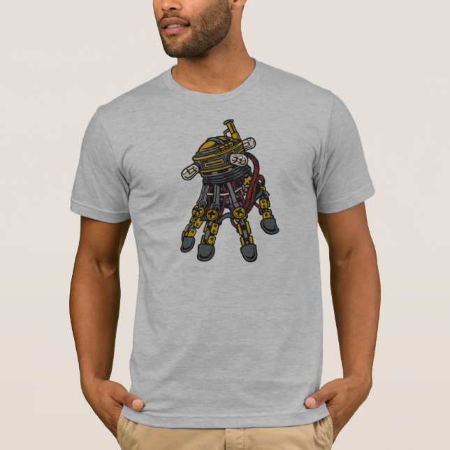 Camiseta Cuello en v de la mano de Steampunk (Anverso)