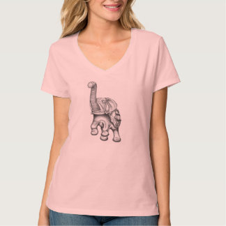 Camiseta Cuello en v del elefante