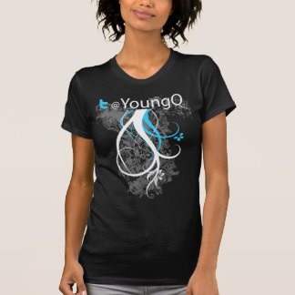 Camiseta Cuello en v escarpado de las señoras de YoungQ