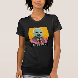 Camiseta Cuello en v escarpado de OBAMA del VOTO
