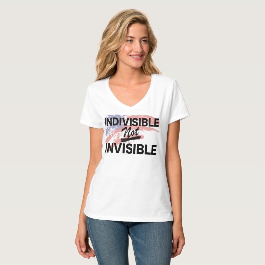 Camiseta Cuello en v no invisible indivisible