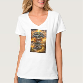 Camiseta cuello en V para mujeres de Juan 3:16