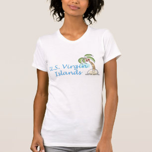 Camiseta Cuello en v sin mangas de las Islas Vírgenes de