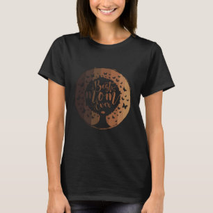 Camiseta Cuello marrón Reina Melanin Sueño Gran Reina Natur