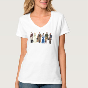 Camiseta Cuello V gráfico de Rebel