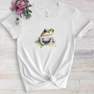 Camiseta Cuenca blanca de rana fina