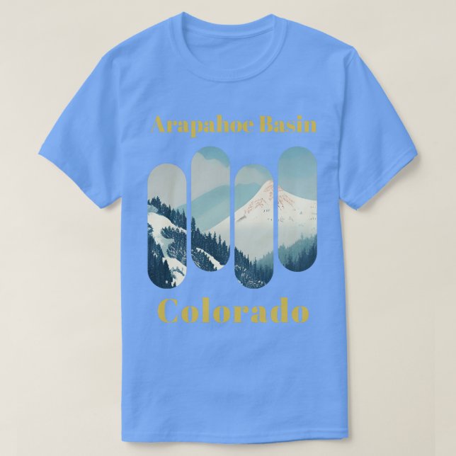 Camiseta Cuenca de Arapahoe esquí Colorado 6 (Diseño del anverso)