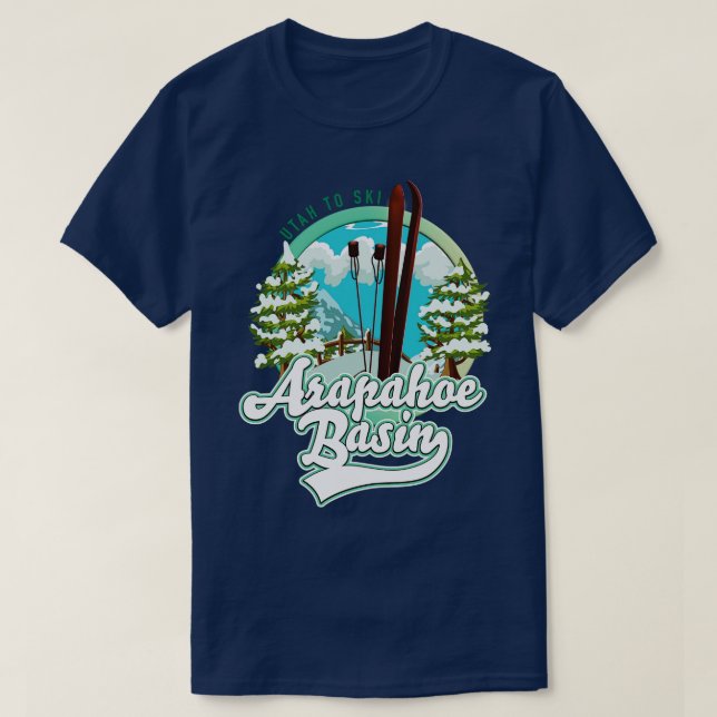Camiseta Cuenca de Arapahoe esquí de Utah (Diseño del anverso)