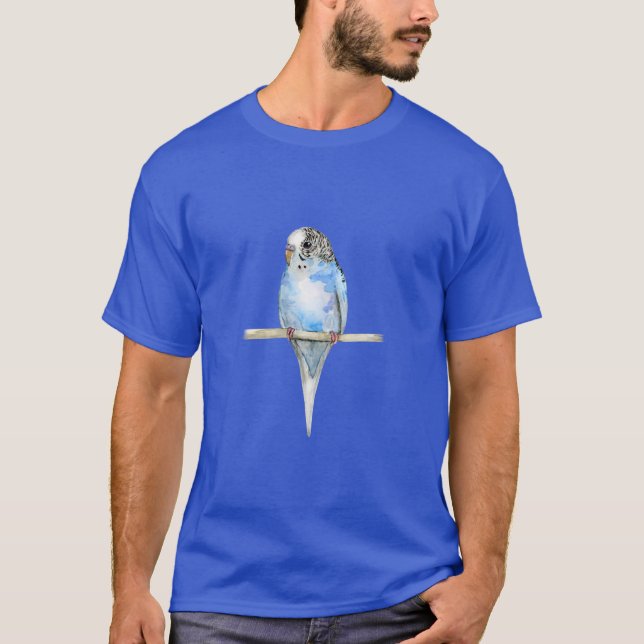 Camiseta Cuenca de budgerigar azul manchada (Anverso)