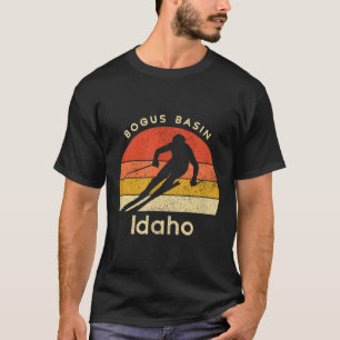 Camiseta Cuenca de Ski Bogus antigua Montaña Idaho