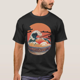 Camiseta Cuenco artístico Ukiyo-e de ramen