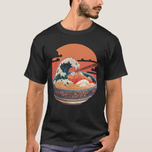 Camiseta Cuenco artístico Ukiyo-e de ramen