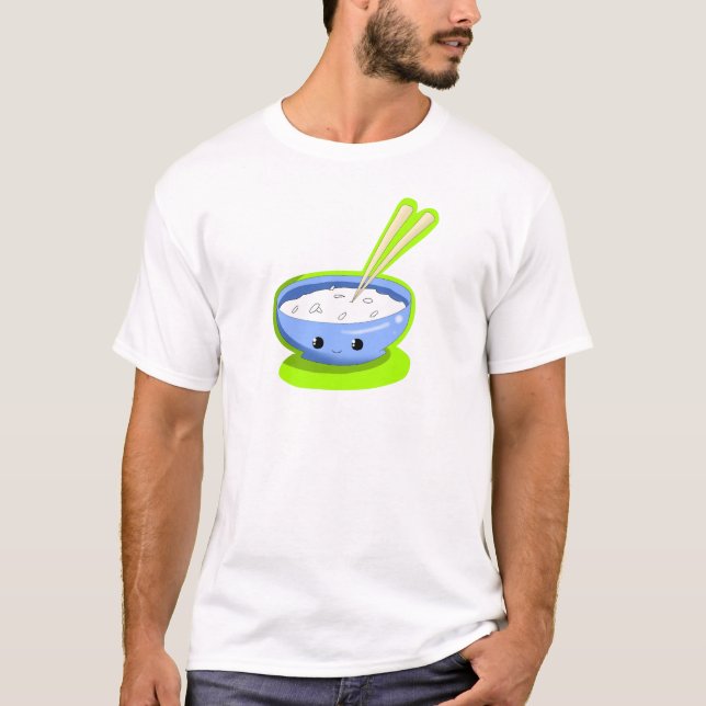 Camiseta Cuenco de arroz azul (Anverso)
