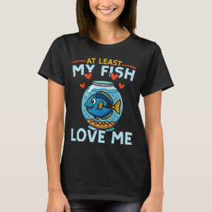 Camiseta Cuenco de peces de acuario de agua salada Al menos