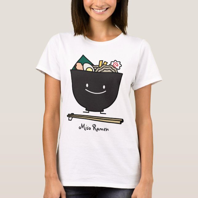 Camiseta Cuenco feliz de los Ramen (Anverso)