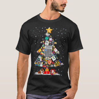 Camiseta Cuenta Contable de Santa Números de Árbol de Navid