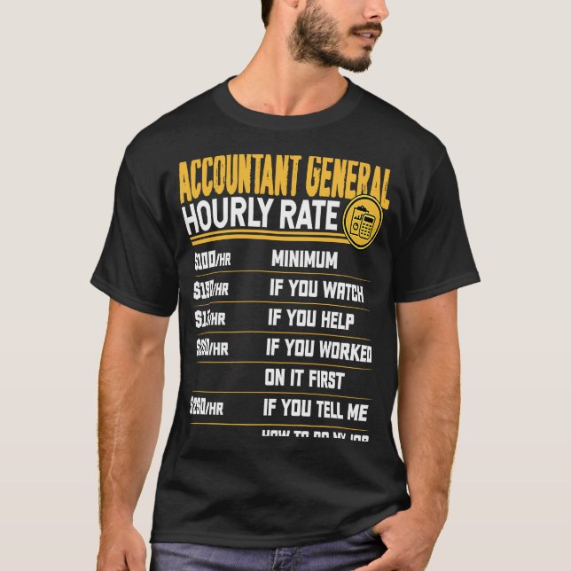 Camiseta Cuenta Contable General de Tasas Horas (Anverso)
